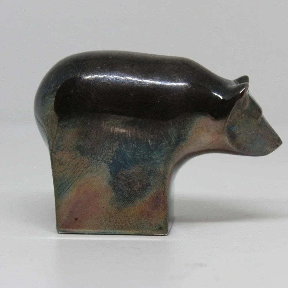 Vintage Dansk Designs Paperweight Bear Figurine Zinc EP Japan Mid Century Modern
